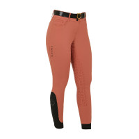 Pantalon taille haute avec grip intégral femme Equestro Séquoia Marron
