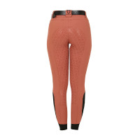Pantalon taille haute avec grip intégral femme Equestro Séquoia Marron