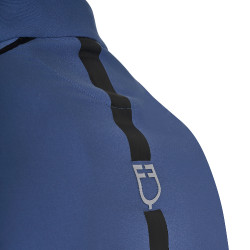 Polo d'entraînement manches longues pour homme coupe ajustée Equestro Bering sea Bleu