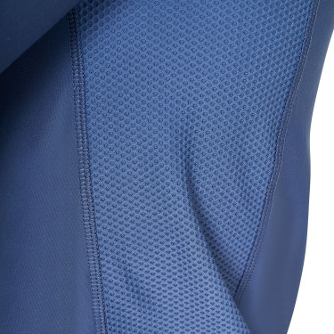 Polo d'entraînement manches longues pour homme coupe ajustée Equestro Bering sea Bleu