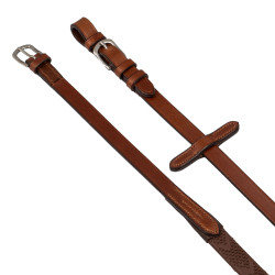 Rênes Acavallo Kris Pro Caoutchouc Soft Touch 5/8" Cognac Marron