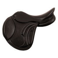Selle de saut en cuir double modèle Las Vegas Supreme Marron foncé