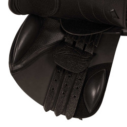 Selle de saut en cuir double modèle Las Vegas Supreme Marron foncé