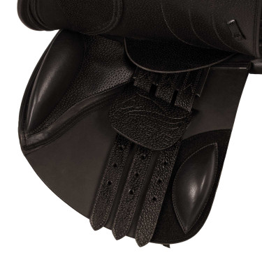 Selle de saut en cuir double modèle Las Vegas Supreme Marron foncé