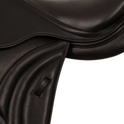Selle de saut en cuir double modèle Las Vegas Supreme Marron foncé