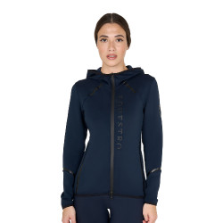 Dames sweatshirt van jersey met ritssluiting Equestro Marineblazer Marineblauw Dames sweatshirt van jersey met ritssluiting Equestro Marineblazer Marineblauw