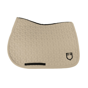 Tapis de selle de saut en matelassage cubique Equestro Oxford tan Rose Tapis de selle de saut en matelassage cubique Equestro Oxford tan Rose
