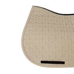 Tapis de selle de saut en matelassage cubique Equestro Oxford tan Rose Tapis de selle de saut en matelassage cubique Equestro Oxford tan Rose
