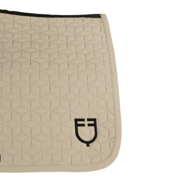 Tapis de selle de saut en matelassage cubique Equestro Oxford tan Rose Tapis de selle de saut en matelassage cubique Equestro Oxford tan Rose