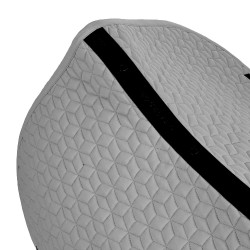 Tapis de selle de saut en matelassage cubique Equestro Gris givre