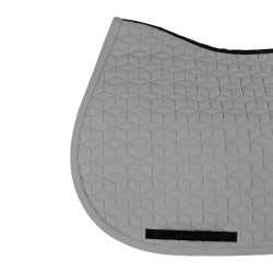 Tapis de selle de saut en matelassage cubique Equestro Gris givre