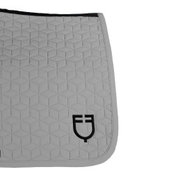 Tapis de selle de saut en matelassage cubique Equestro Gris givre