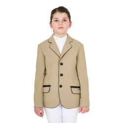 Wedstrijdjasje Equestro meisje van technische stof Wierook Beige Wedstrijdjasje Equestro meisje van technische stof Wierook Beige
