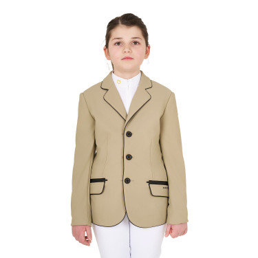 Wedstrijdjasje Equestro meisje van technische stof Wierook Beige Wedstrijdjasje Equestro meisje van technische stof Wierook Beige