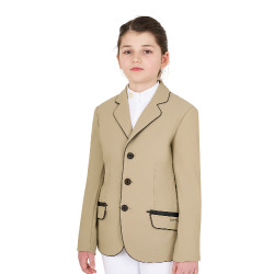 Wedstrijdjasje Equestro meisje van technische stof Wierook Beige Wedstrijdjasje Equestro meisje van technische stof Wierook Beige