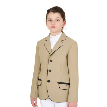 Wedstrijdjasje Equestro meisje van technische stof Wierook Beige Wedstrijdjasje Equestro meisje van technische stof Wierook Beige