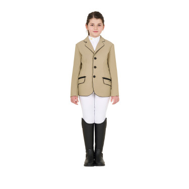Wedstrijdjasje Equestro meisje van technische stof Wierook Beige Wedstrijdjasje Equestro meisje van technische stof Wierook Beige