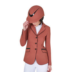 Veste de concours femme en tissu technique stretch Equestro Séquoia Marron Veste de concours femme en tissu technique stretch Equestro Séquoia Marron