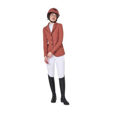 Wedstrijdjas dames in technische stretchstof Equestro Sequoia Bruin Wedstrijdjas dames in technische stretchstof Equestro Sequoia Bruin