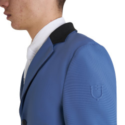 Veste de concours homme 3 boutons Elegance Equestro Bering sea Bleu Veste de concours homme 3 boutons Elegance Equestro Bering sea Bleu