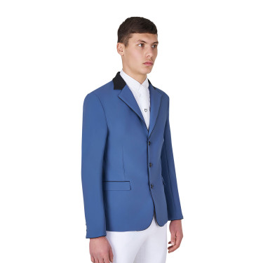 Veste de concours homme 3 boutons Elegance Equestro Bering sea Bleu Veste de concours homme 3 boutons Elegance Equestro Bering sea Bleu