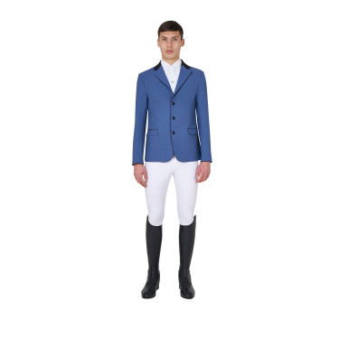 Veste de concours homme 3 boutons Elegance Equestro Bering sea Bleu Veste de concours homme 3 boutons Elegance Equestro Bering sea Bleu