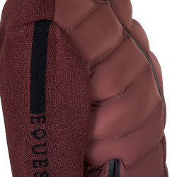 Equestro damesjas van nylon en breiwerk met ritssluiting Bruin