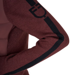 Equestro damesjas van nylon en breiwerk met ritssluiting Bruin