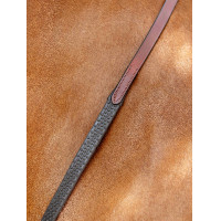 Rênes en caoutchouc souple LeMieux Chestnut / argent