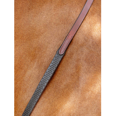 Zachte rubberen teugels LeMieux Chestnut / zilver