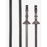 Zachte rubberen teugels LeMieux Havanna / zilver Bruin