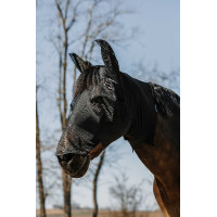 Masque anti-mouches anti-UV Equithème Hood Noir Masque anti-mouches anti-UV Equithème Hood Noir