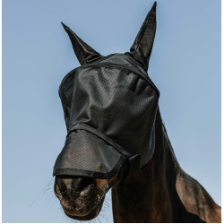 Masque anti-mouches anti-UV Equithème Protec Noir