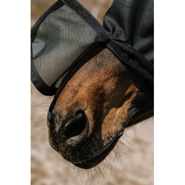 Masque anti-mouches anti-UV Equithème Protec Noir
