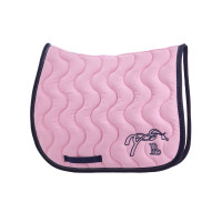 Tapis de selle Pénélope Classique Rose pâle / marine