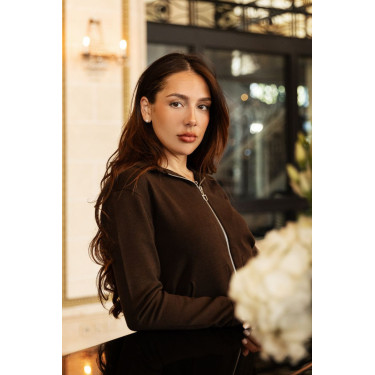 Sweat zippé maille Harcour Amelie Sweat zippé maille Harcour Amelie