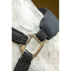 Set Ergonomische halster in mesh en ProConfort Dorai halstouw Zwart