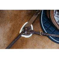 Pad de Protection en Mouton Artificiel pour Collier de Chasse 5 points Dy'on Marron