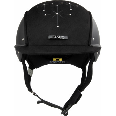 Casque Casco Apart Iconic Brillant noir cristaux moyen