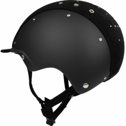 Casque Casco Apart Iconic Brillant noir cristaux moyen