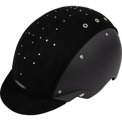 Casque Casco Apart Iconic Brillant noir cristaux moyen