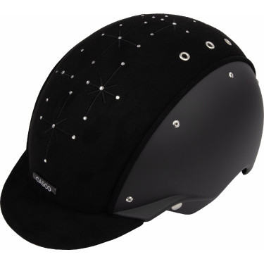 Casque Casco Apart Iconic Brillant noir cristaux moyen