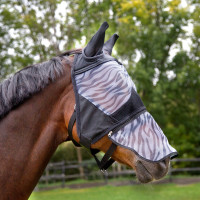 Vliegenmasker Zebra Horze Zwart Vliegenmasker Zebra Horze Zwart