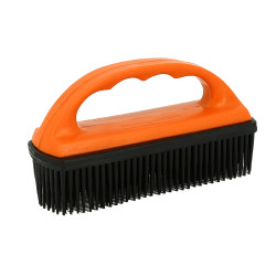 Brosse en caoutchouc Hippotonic pour tapis Orange / noir