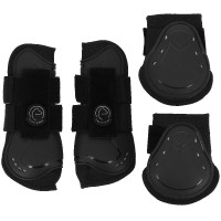 Guêtres et protège-boulets Je t'aime Equithème Noir Guêtres et protège-boulets Je t'aime Equithème Noir