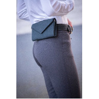 Pochette Pénélope Phone Pocket cuir perforé noir Pochette Pénélope Phone Pocket cuir perforé noir