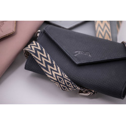 Pochette Pénélope Phone Pocket cuir perforé noir Pochette Pénélope Phone Pocket cuir perforé noir