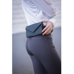 Pochette Pénélope Phone Pocket cuir perforé noir Pochette Pénélope Phone Pocket cuir perforé noir
