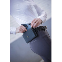 Phone Pocket Pénélope perforatieleer zwart