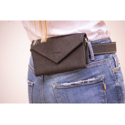 Phone Pocket Pénélope perforatieleer zwart Phone Pocket Pénélope perforatieleer zwart
